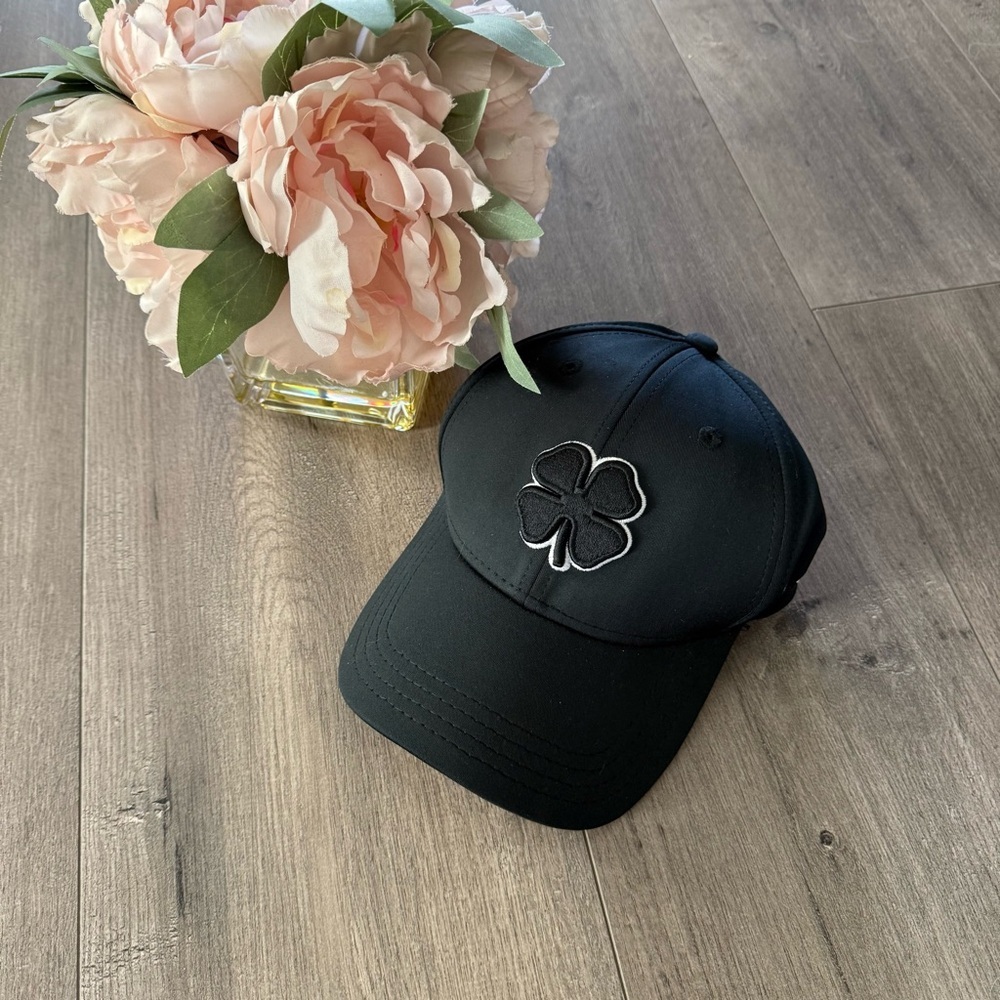 New Men's Black Clover Golf Live Lucky Black Goodwill Hat - Picture 2 of 7